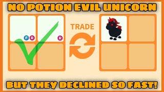 *NO POTION* EVIL UNICORN STILL WORTH A LOT?? + WIN FOR MY METAL OX in Adopt me Roblox