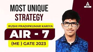 AIR - 7 | GATE 2023 ME Topper | RUSHI PRADIPKUMAR KARIYA Live Interaction | GATE Adda247