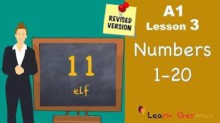 A1 - Lesson 3 | Numbers 0-20 | Zahlen | German for beginners | Learn German