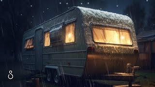 Hail Storm On Caravan Roof ️ Black Screen | 12 Hours | Sleep In Series