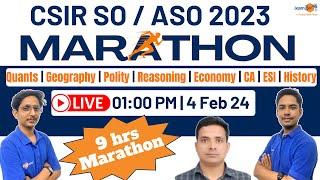 CSIR SO/ASO 2023-24 || 9 Hrs Marathon -2 || Concept with Important MCQs || SSCBEE Team