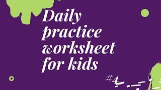 Daily practice worksheet for kids | Activity sheets for kids | DIY worksheets for 3-5 years