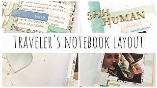 Traveler's Notebook Layout | Scrapbooking | Pink Paislee Indigo + Ivy | ms.paperlover