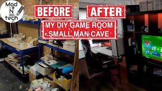 I Turned My Small Garage Into An Amazing Game Room! Making A MANCAVE With A Small Space