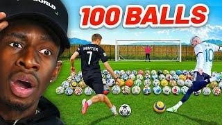 BILLY WINGROVE AND MINIMINTER 100 DIFFERENT FOOTBALLS CHALLENGE!!