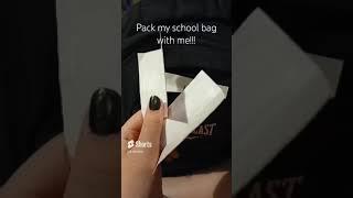 pack my school bag with me #fyp #school #backtoschool