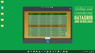 How to Styling and Customizing Scrollbar and Datagrid in DatagridView - C# WPF | Programming