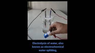 Electrolysis using salt experiment.