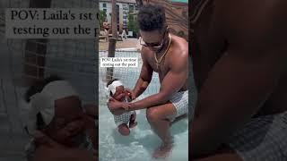 Laila 1st swim #fatherhood #fatherlove #father #blacklove #daddy #dadlife #fatherdaughter #dadgift