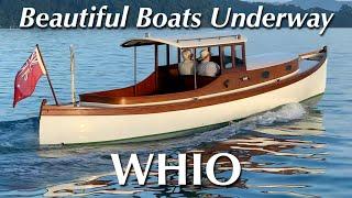 WHIO Running in New Zealand - Efficiency Commuter/Coastal Cruiser Launch - Classic Wooden Boat