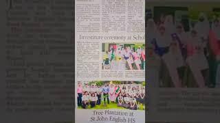 Tree plantation in ST. JHON SCHOOL #shorts #SCHOOL LIFE  #shortsyoutube #news#lokmatnews #abpnew