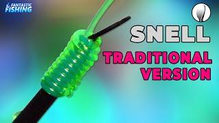 How to tie a Traditional Snell Knot for an eyeless flatted fishing hook.