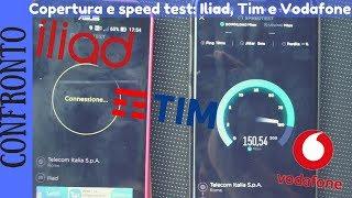 ILIAD VS TIM VS VODAFONE - Speed test e copertura della rete a Roma