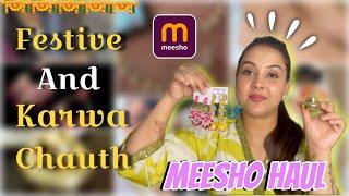 Meesho *Karwachauth* Special Haul  For My Beautiful Ladies | Beauty Basics