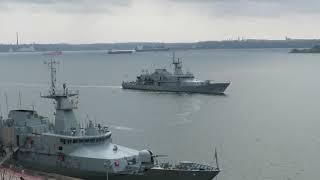 LÉ James Joyce P62 In Lower Cork Harbour April 2021.