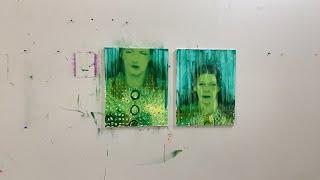 Watch me painting: session 015, part 01 | figurative abstract art | Bartosz Beda