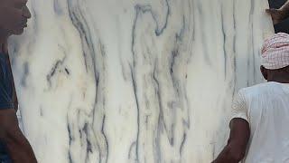 Makrana Marbles (Ram Rana Marbles) white Albeta marble loading for U. P. Kanpur
