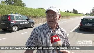 MALORE MENTRE VA IN FARMACIA: 73ENNE CADE DALLA CARROZZINA E MUORE    | 26/08/2023