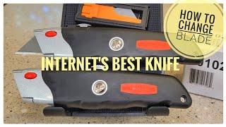 Review Internets Best Premium Utility Knife   HOW TO CHANGE BLADE