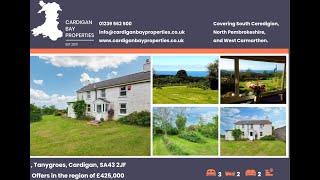 Property For Sale Cottage with Sea views, Cardigan Bay