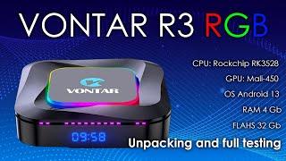 VONTAR R3 RGB TV Box 2023 Unpacking and Full Testing