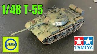 Building the New Tamiya 1/48 T55  Russian tank, Nuremberg Toy show