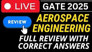 GATE AEROSPACE 2025 complete paper review and solutions