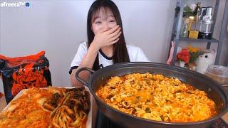 세상에서 제일 매운라면! 먹다가 저승갈뻔.. 불마왕라면, 짜장라면 먹방Korean mukbang eating show