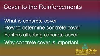 Cover to the Reinforcement | How to Select Concrete Cover | Structural Guide