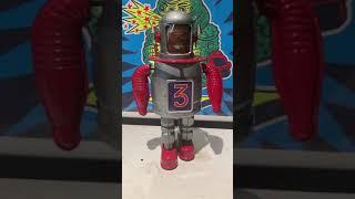 Tin Astro Scout Spaceman Windup Reproduction (Silver Version)