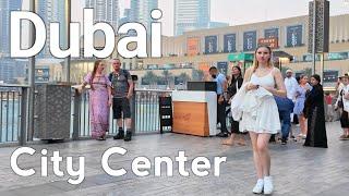 Dubai [4K] Amazing City Center, Downtown Dubai Evening Walking Tour 