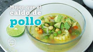  Esta receta es MEJOR que el CALDO DE POLLO | Una versión limpia, saludable y alta en proteína...