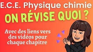 ECE 2025 Physique Chimie : que faut-il réviser ?
