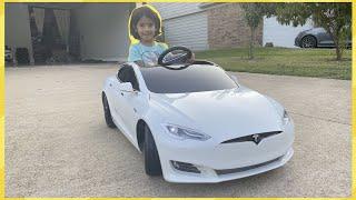 Tesla Ride On Car For Kids -Unboxing Radio Flyer Tesla Ride On Car