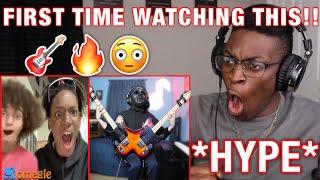 FIRST TIME HEARING TheDooo Guitarist Plays TWO GUITARS at once on Omegle REACTION | SHOOK! 