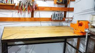 DIY workshop table | Workbench in the garage