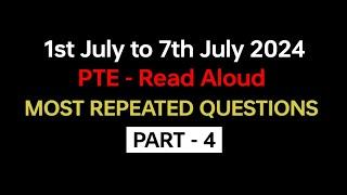 PTE Speaking Read Aloud (Part-4) July 2024 - Exam Prediction / read aloud pte.  #beatthepte