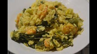 Riz poireaux crevettes au cookeo