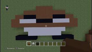 Minecraft - 8 Bit Goomba (Squashed) - How to Build - Lukeworld