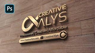 Create 3D Wall Logo Mockup In Adobe Photoshop | Trick