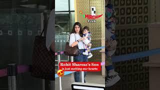 Rohit Sharma’s son Ahaan melted hearts️ #rohitsharma #ahaan #mirchiplus #cricketlover