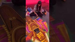 Mahalaxmi rangoli | ambabai rangoli art | Kolhapurchi devi Mahalaxmi #artshorts #rangoli