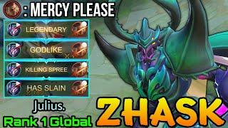 Offlane Monster Zhask MVP Plays! - Top 1 Global Zhask by Julius. - MLBB