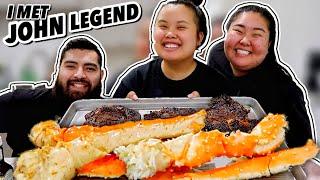 COSTCO KING CRAB LEGS + RIB EYE STEAK MUKBANG 먹방 EATING SHOW (SURF AND TURF)