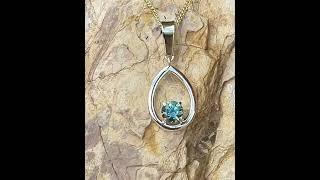 Natural Australian Green Blue Sapphire Pendant Design 3521