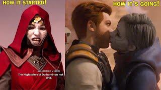 How Cal And Merrin Fell In Love Full Story Cutscenes Star Wars Jedi Survivor