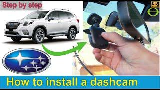 How to install a Dash Cam in a Subaru Forester - hardwired - step by step