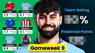 BEST GW9 FPL PLAYERS! | TOP 10 TRANSFER TARGETS | AI TEAM REVEAL | Fantasy Premier League 2024/2025