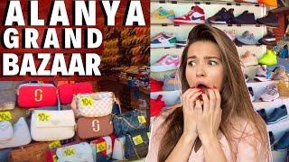 ALANYA GRAND BAZAAR !  FAKE MARKET ! ALANYA SHOPPİNG CENTER ! ANTALYA TURKEY HOLİDAY 4K VİDEO