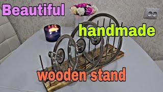 Diy. Beautiful wooden stand with your own hands. Diy.